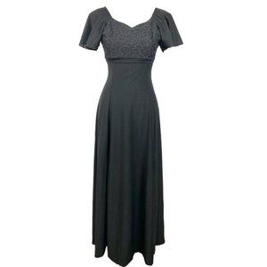 Vintage Black Formal Dress | 90's Formal Dress